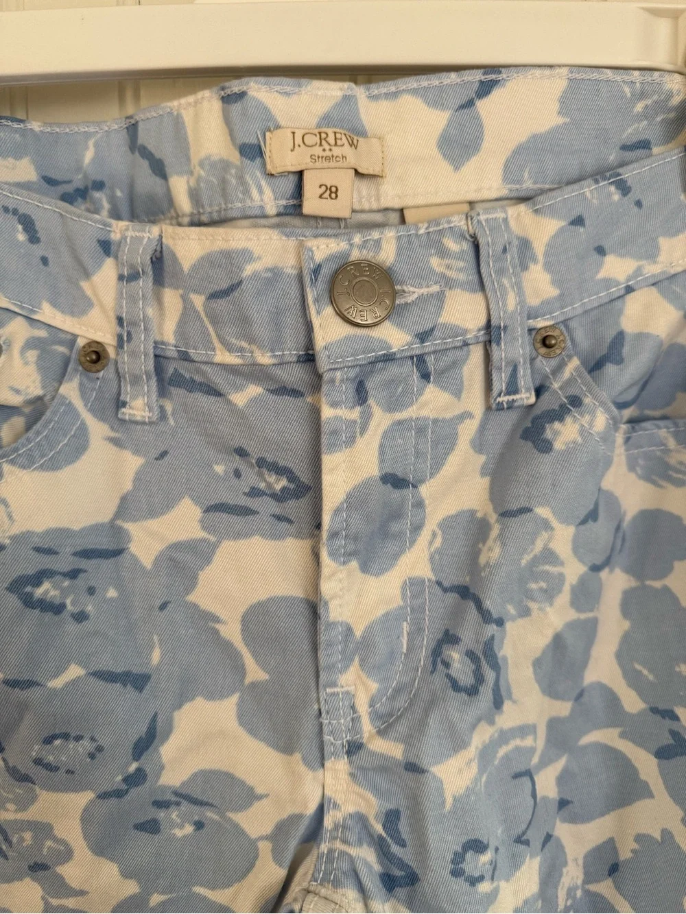 J. Crew Blue Floral Pants Size 28